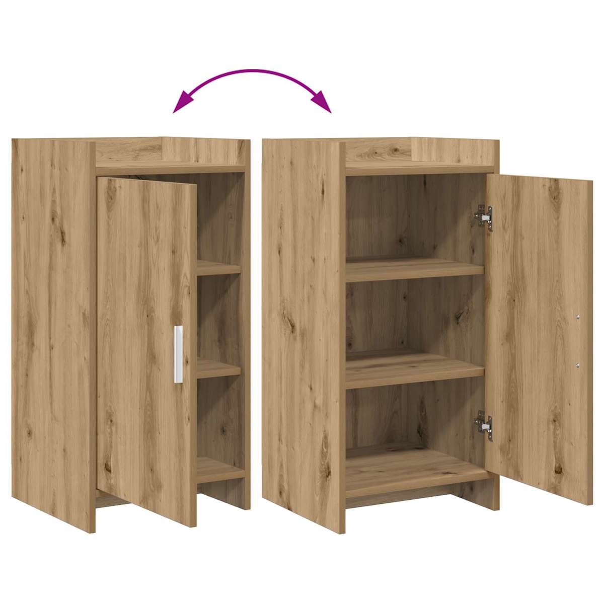 Sideboard 40 x 36 x 80 cm Konstrueret træ - Billede 9