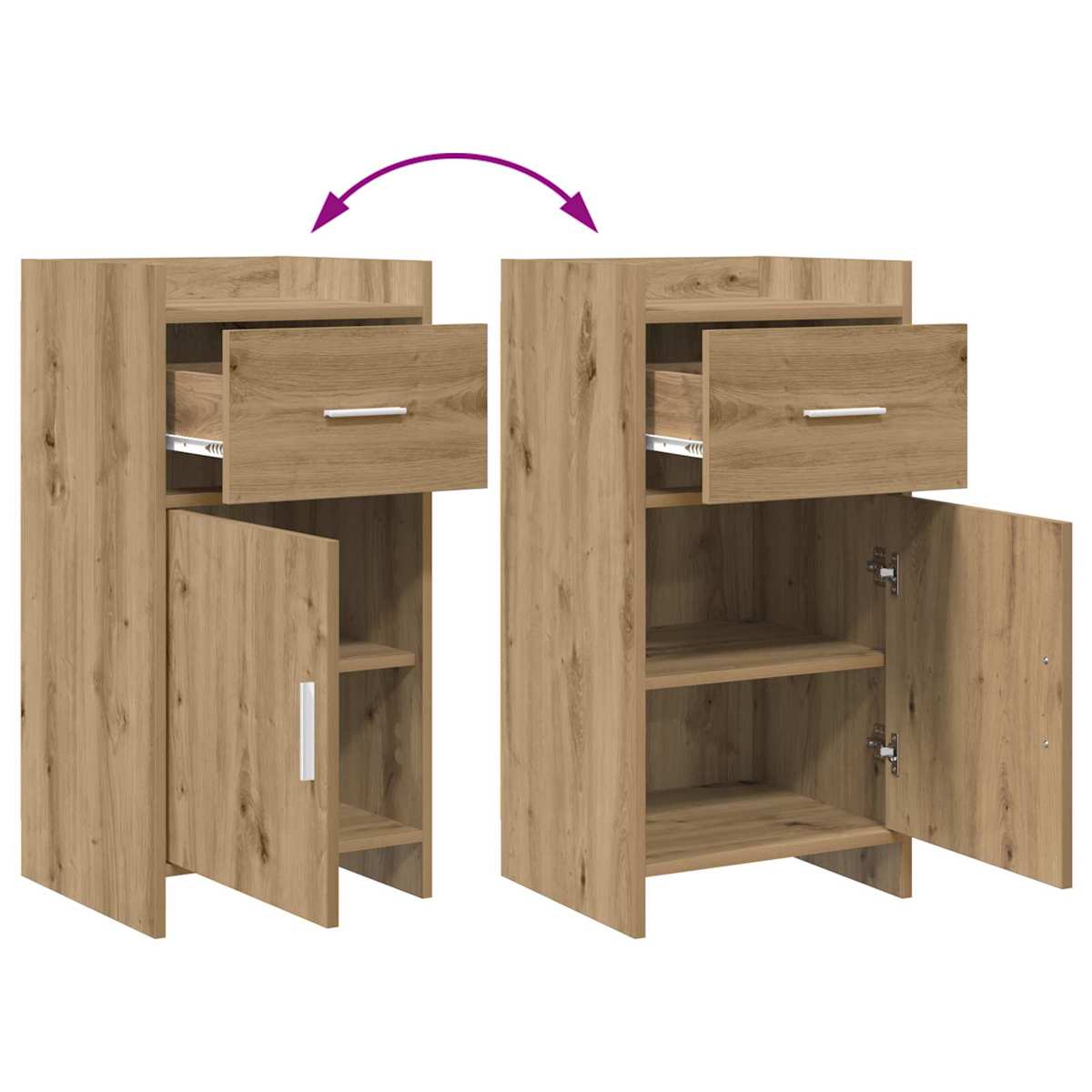 Sideboard 40 x 36 x 80 cm Konstrueret træ - Billede 9