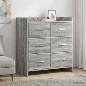 Servírovací skříň Šedý Sonoma 75 x 33 x 80 cm Kompozitní dřevo - obrázek 1