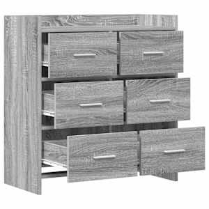 Servírovací skříň Šedý Sonoma 75 x 33 x 80 cm Kompozitní dřevo - obrázek 4