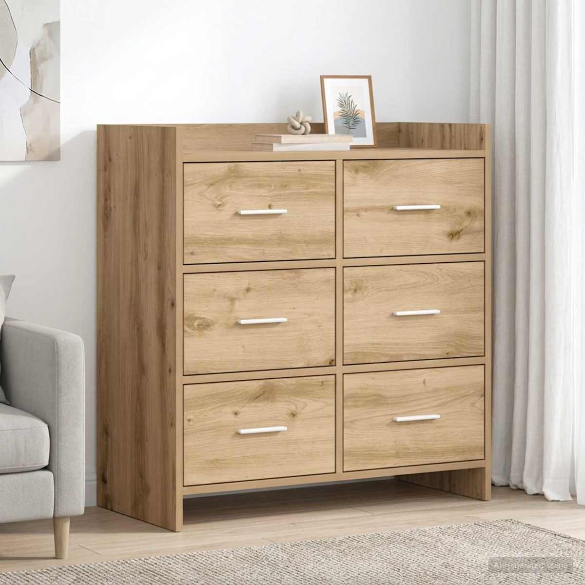 Sideboard 75 x 33 x 80 cm Konstrueret træ