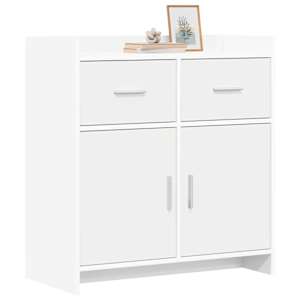 Servírovací skříň Bílá 75 x 36 x 80 cm Kompozitní dřevo - obrázek 2