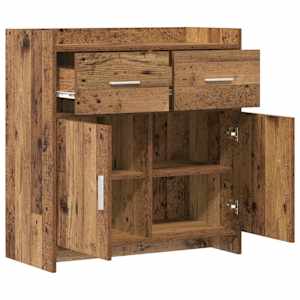 Servírovací skříň Staré dřevo 75 x 36 x 80 cm Kompozitní dřevo - obrázek 3