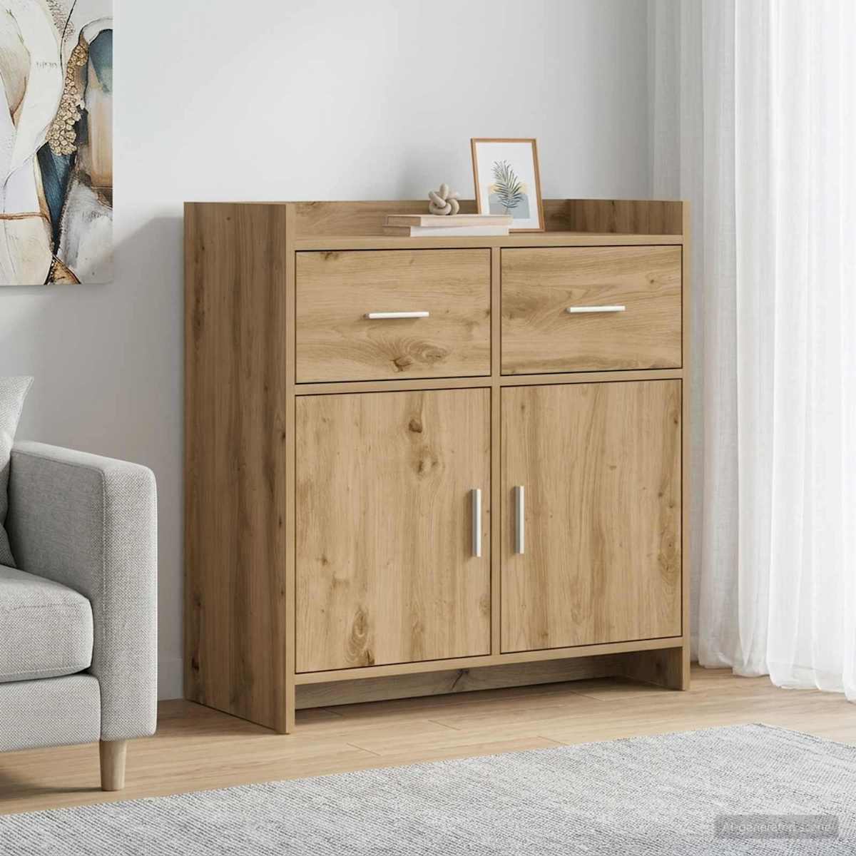 Sideboard 75 x 36 x 80 cm Konstrueret træ