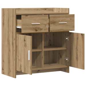 Servírovací skříň Dub artisan 75 x 36 x 80 cm Kompozitní dřevo - obrázek 4