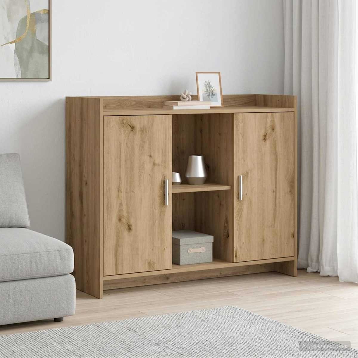 Sideboard Oak 98,5 x 33 x 80 cm Konstrueret træ
