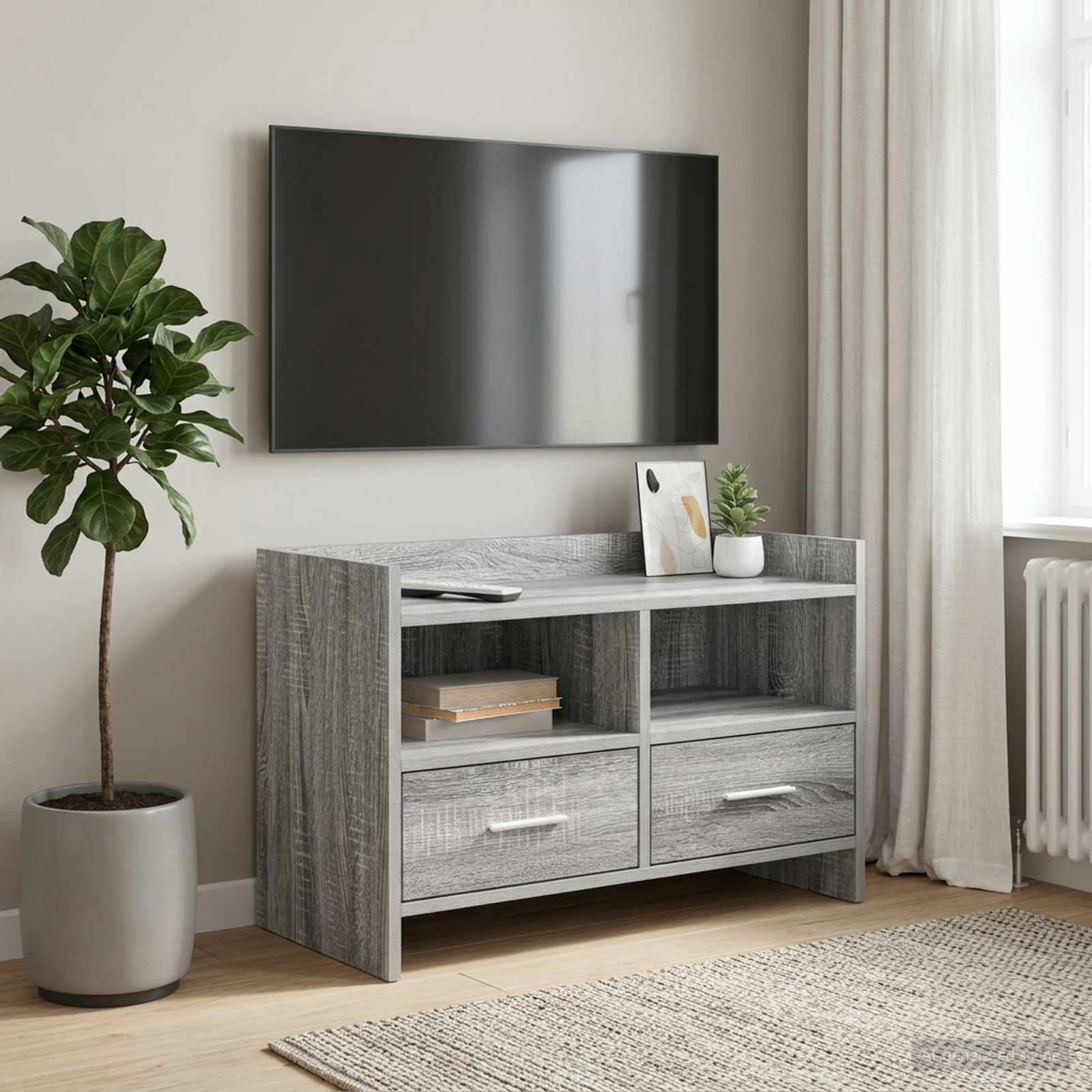 TV-kaappi 71,5 x 33 x 47 cm Harmaa Sonoma Tekninen puu