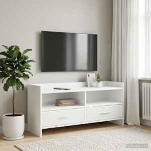 TV omarica 100 x 33 x 47 cm Bela Inženirski les