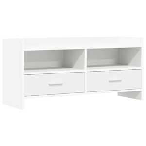 vidaXL Telerikapp 100 x 33 x 47 cm Valge Tehispuit