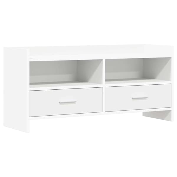 vidaXL Telerikapp 100 x 33 x 47 cm Valge Tehispuit