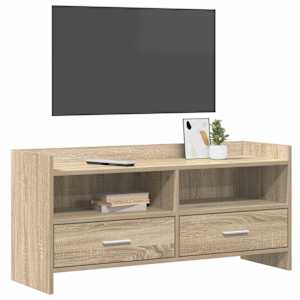 Televizní skříň 100 x 33 x 47 cm Dub sonoma Kompozitní dřevo - obrázek 2