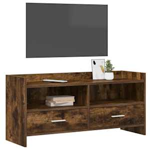 Televizní skříň 100 x 33 x 47 cm Kouřový dub Kompozitní dřevo - obrázek 2