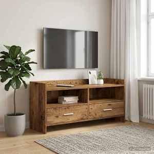 Televizní skříň 100 x 33 x 47 cm Staré dřevo Kompozitní dřevo - obrázek 1