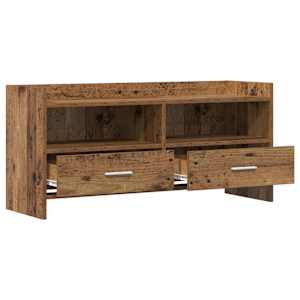 Televizní skříň 100 x 33 x 47 cm Staré dřevo Kompozitní dřevo - obrázek 4