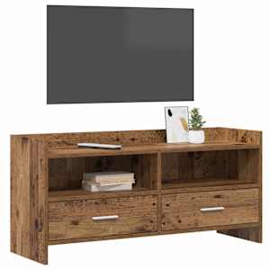 Televizní skříň 100 x 33 x 47 cm Staré dřevo Kompozitní dřevo - obrázek 3