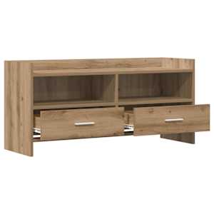 Televizní skříň 100 x 33 x 47 cm Dub artisan Kompozitní dřevo - obrázek 3