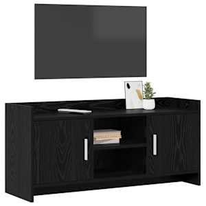 Televizní skříň 102 x 33 x 47 cm Černý dub Kompozitní dřevo - obrázek 2