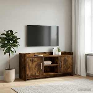 Televizní skříň 102 x 33 x 47 cm Kouřový dub Kompozitní dřevo - obrázek 1