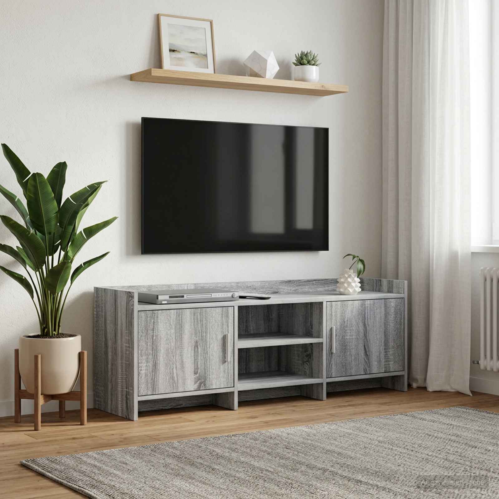 TV-kaappi 130 x 33 x 47 cm Harmaa Sonoma Tekninen puu