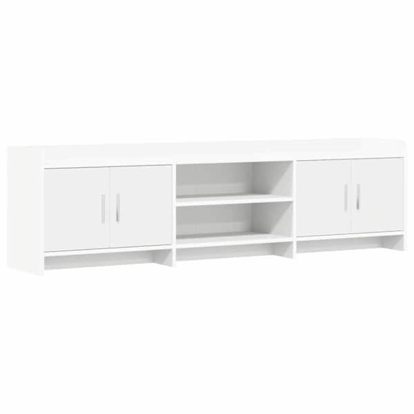 vidaXL Telerikapp 168 x 33 x 47 cm Valge Tehispuit