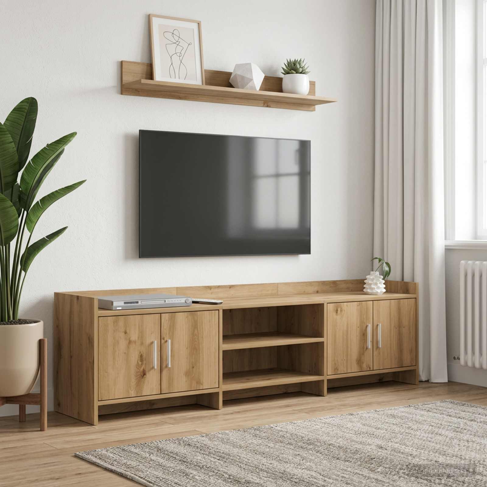 vidaXL TV-skab 168 x 33 x 47 cm Artisan-eg Konstrueret træ