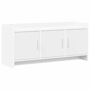 vidaXL Telerikapp 102 x 33 x 47 cm Valge Tehispuit