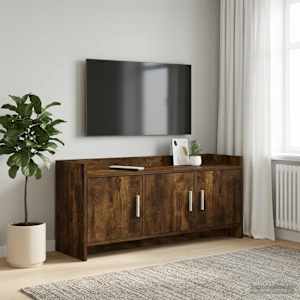 Televizní skříň 102 x 33 x 47 cm Kouřový dub Kompozitní dřevo - obrázek 1