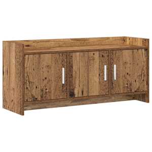Televizní skříň 102 x 33 x 47 cm Staré dřevo Kompozitní dřevo - obrázek 2