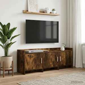 Televizní skříň 130 x 33 x 47 cm Kouřový dub Kompozitní dřevo - obrázek 1