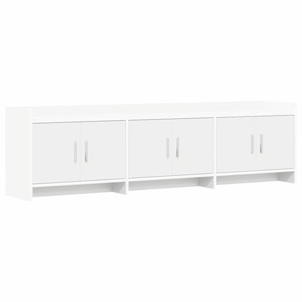 vidaXL Telerikapp 168 x 33 x 47 cm Valge Tehispuit
