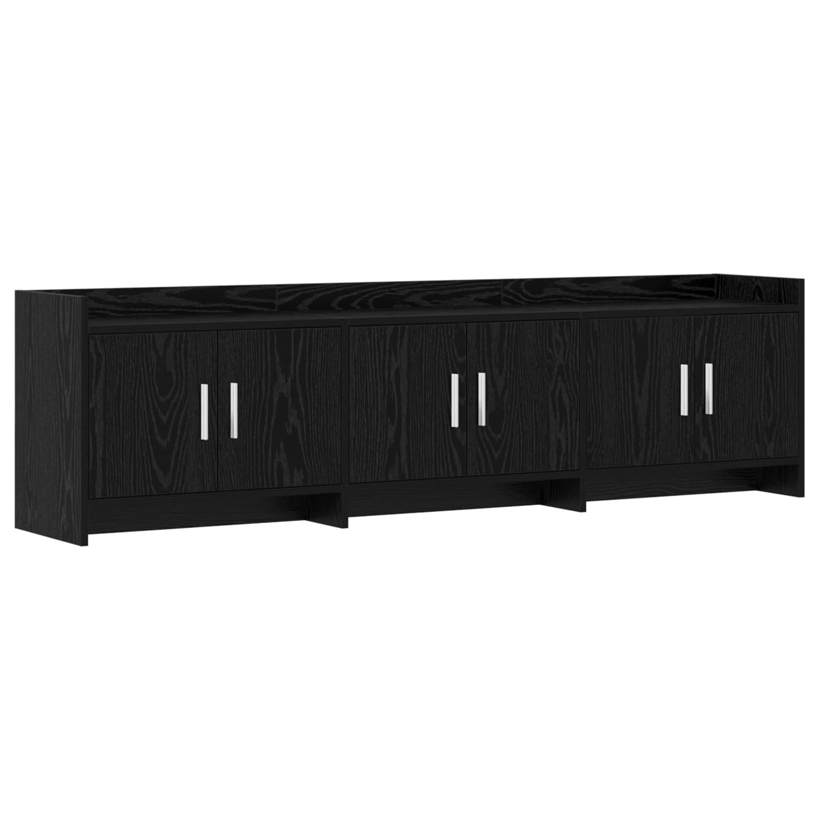 vidaXL Cabinet TV 168 x 33 x 47 cm Stejar Negru Lemn prelucrat