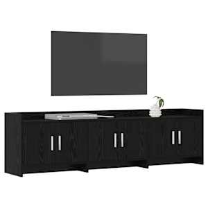 Televizní skříň 168 x 33 x 47 cm Černý dub Kompozitní dřevo - obrázek 2