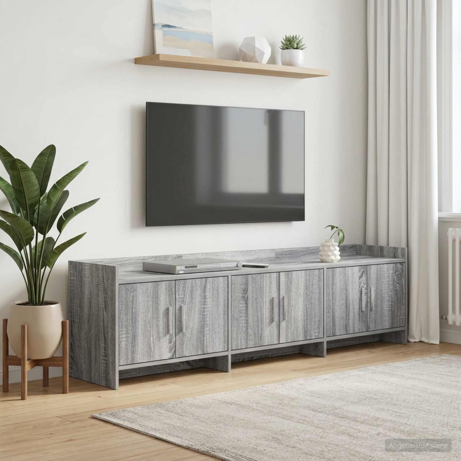 TV-kaappi 168 x 33 x 47 cm Harmaa Sonoma Tekninen puu