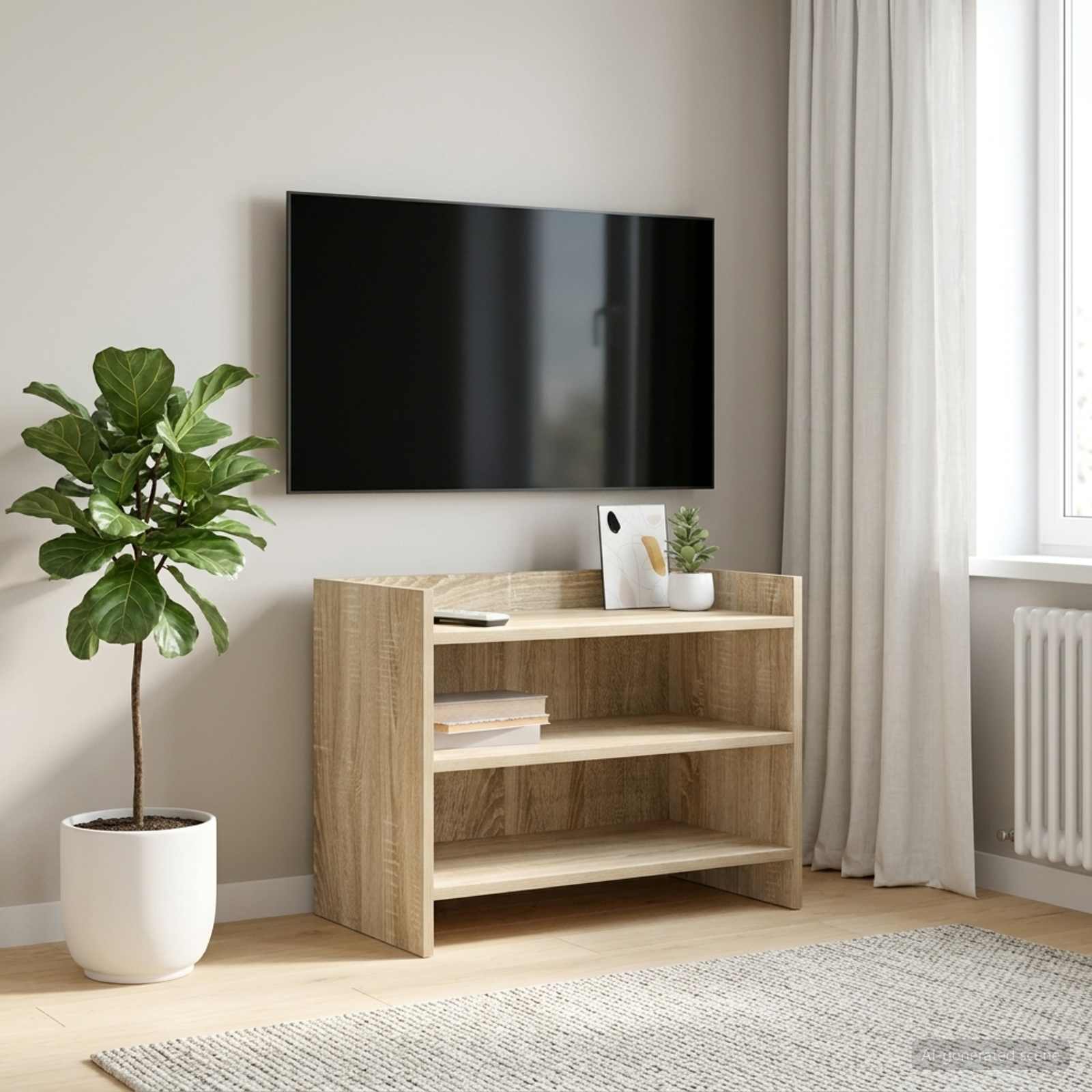 vidaXL TV-skab 60 x 33 x 47 cm Sonoma-eg Konstrueret træ