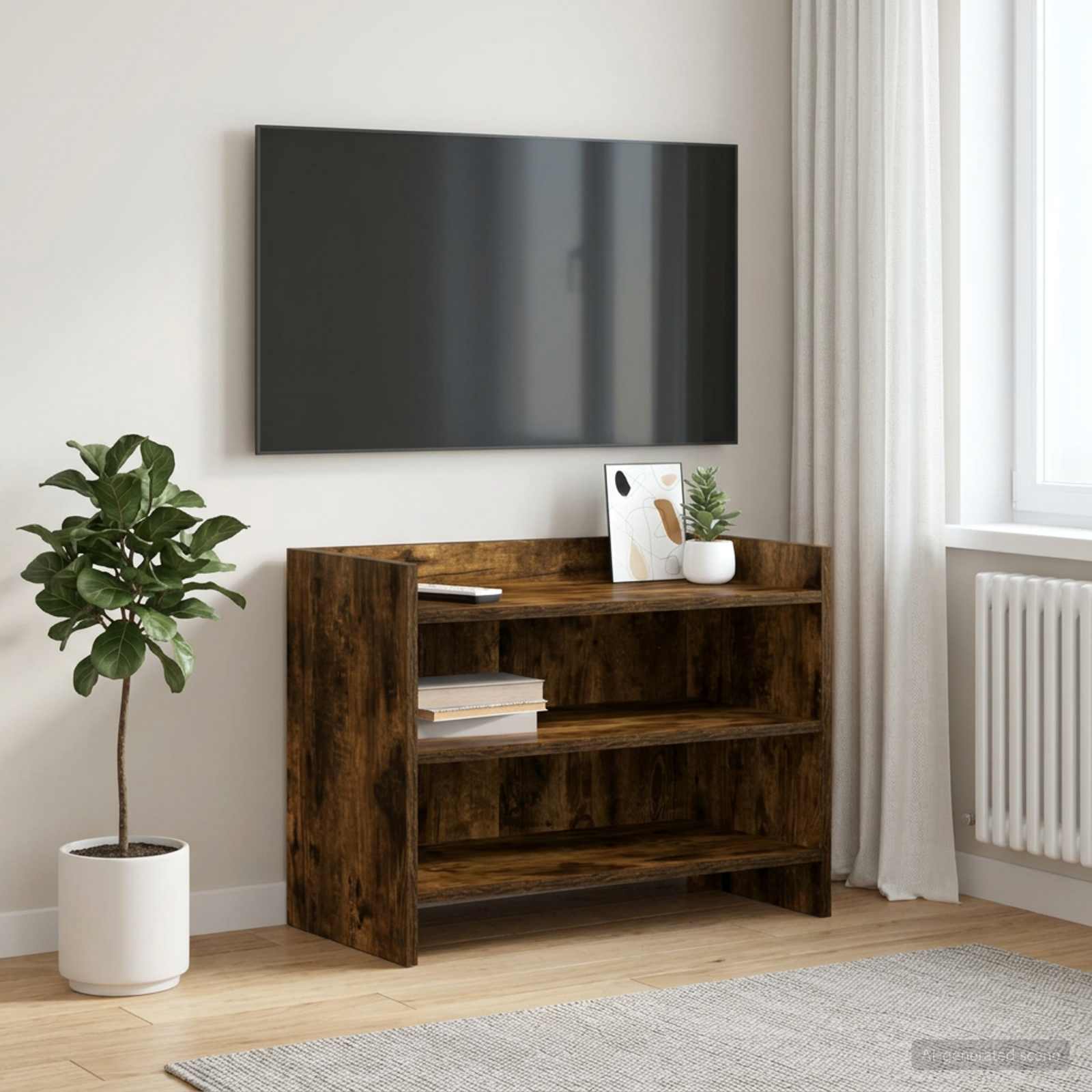vidaXL TV-skab 60 x 33 x 47 cm Røget eg Konstrueret træ