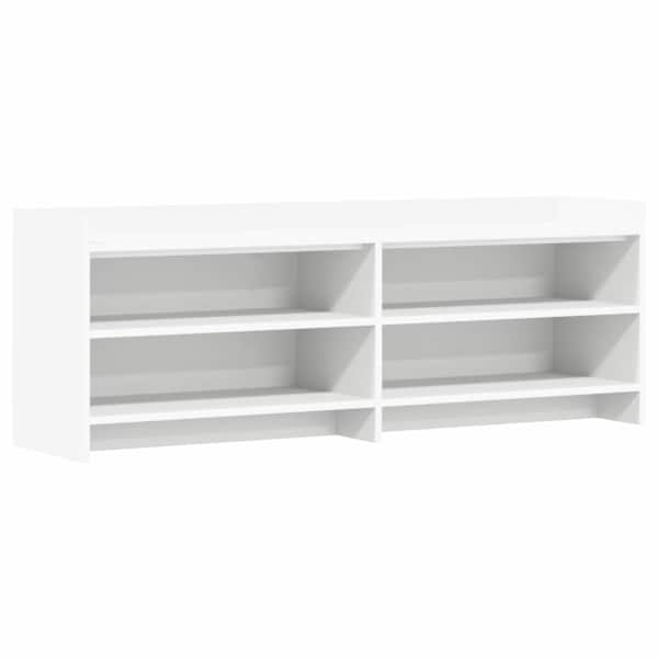 vidaXL Telerikapp 135 x 33 x 47 cm Valge Tehispuit