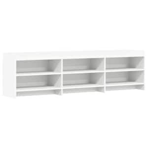 vidaXL Telerikapp 168 x 33 x 47 cm Valge Tehispuit