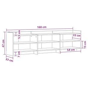 Televizní skříň 168 x 33 x 47 cm Dub sonoma Kompozitní dřevo - obrázek 6