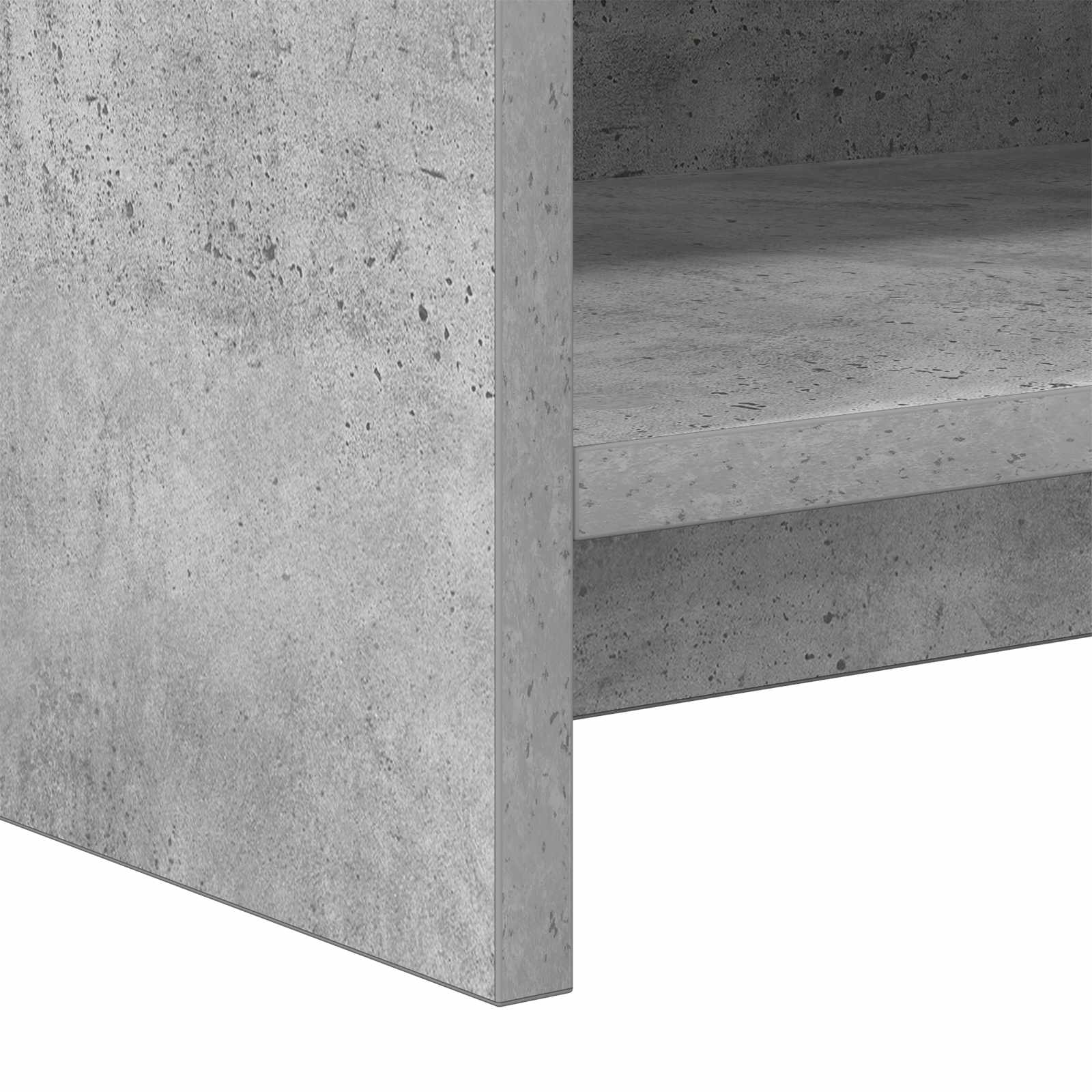 TV-kaappi 168 x 33 x 47 cm Betoninharmaa Tekninen puu - Image 5