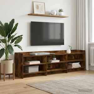 Televizní skříň 168 x 33 x 47 cm Kouřový dub Kompozitní dřevo - obrázek 1