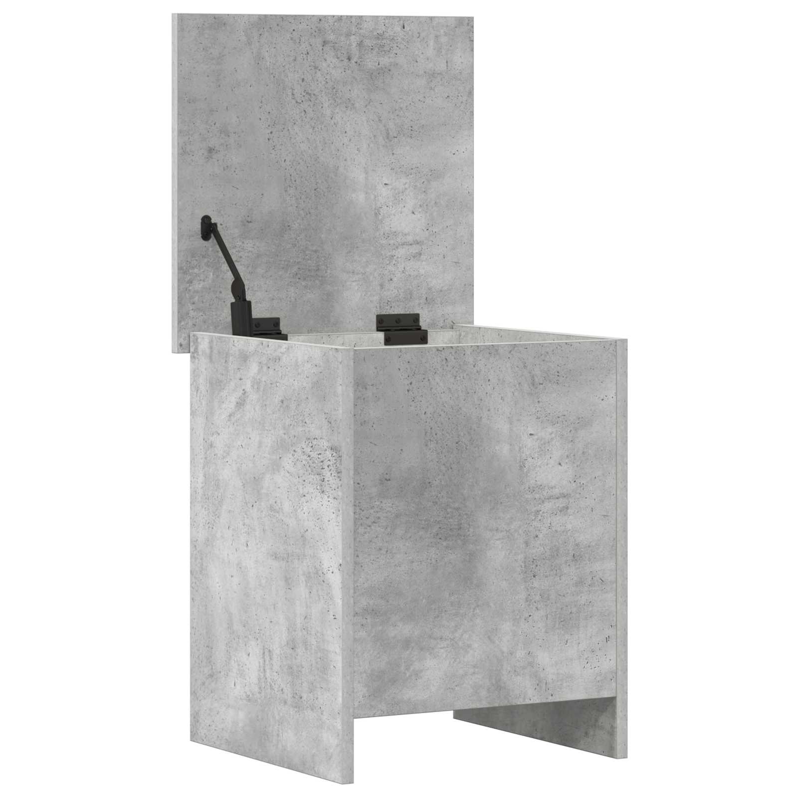 Säilytysarkku Betoninharmaa 40 x 40 x 50 cm Tekninen puu - Image 3