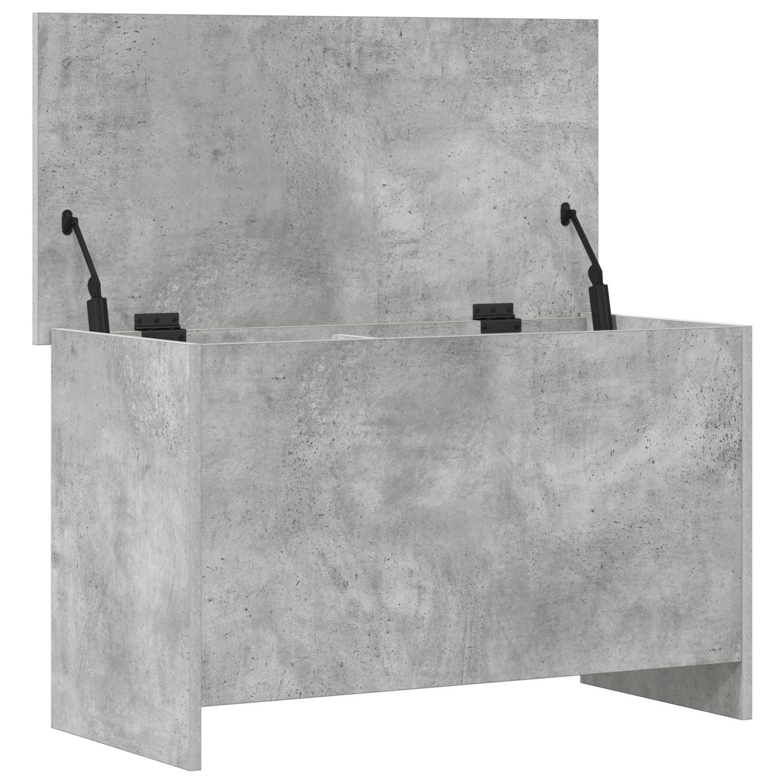 Säilytysarkku Betoninharmaa 80 x 40 x 50 cm Tekninen puu - Image 3