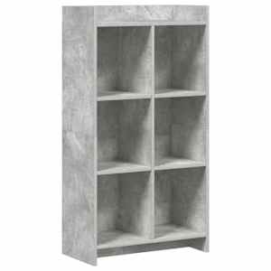 vidaXL Raamatukapp Betoonhall 59 x 30 x 111 cm Tehispuit