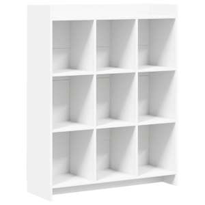 vidaXL Raamatukapp Valge 87,5 x 30 x 111 cm Tehispuit