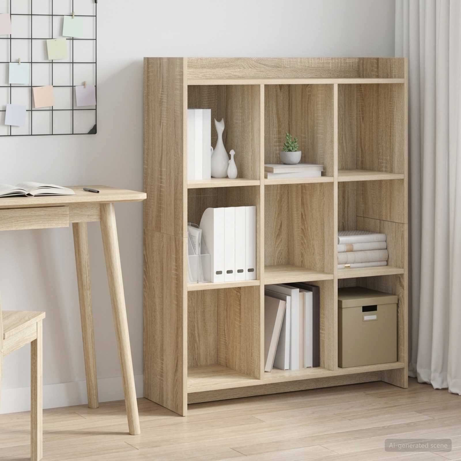 vidaXL Bibliotecă Stejar Sonoma 87,5 x 30 x 111 cm Lemn prelucrat