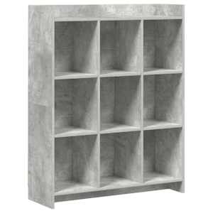 vidaXL Raamatukapp Betoonhall 87,5 x 30 x 111 cm Tehispuit