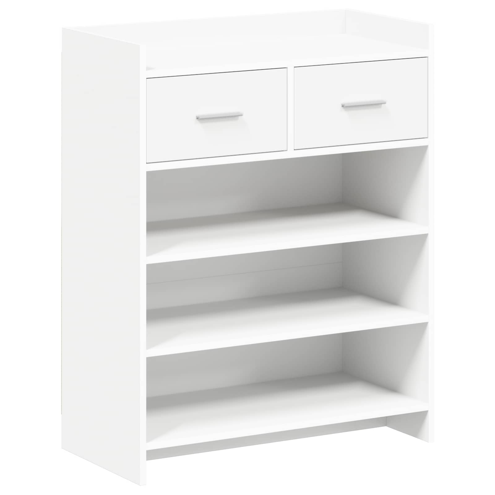 Schoenenkast met lade Wit 73,5 x 36 x 92 cm Bewerkt hout image 1