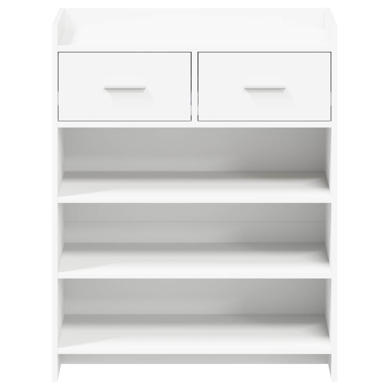 Schoenenkast met lade Wit 73,5 x 36 x 92 cm Bewerkt hout image 4