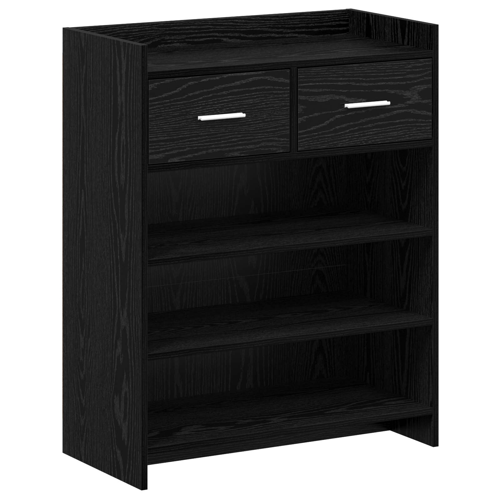 Schoenenkast Zwart eiken 73,5 x 36 x 92 cm Bewerkt hout image 1