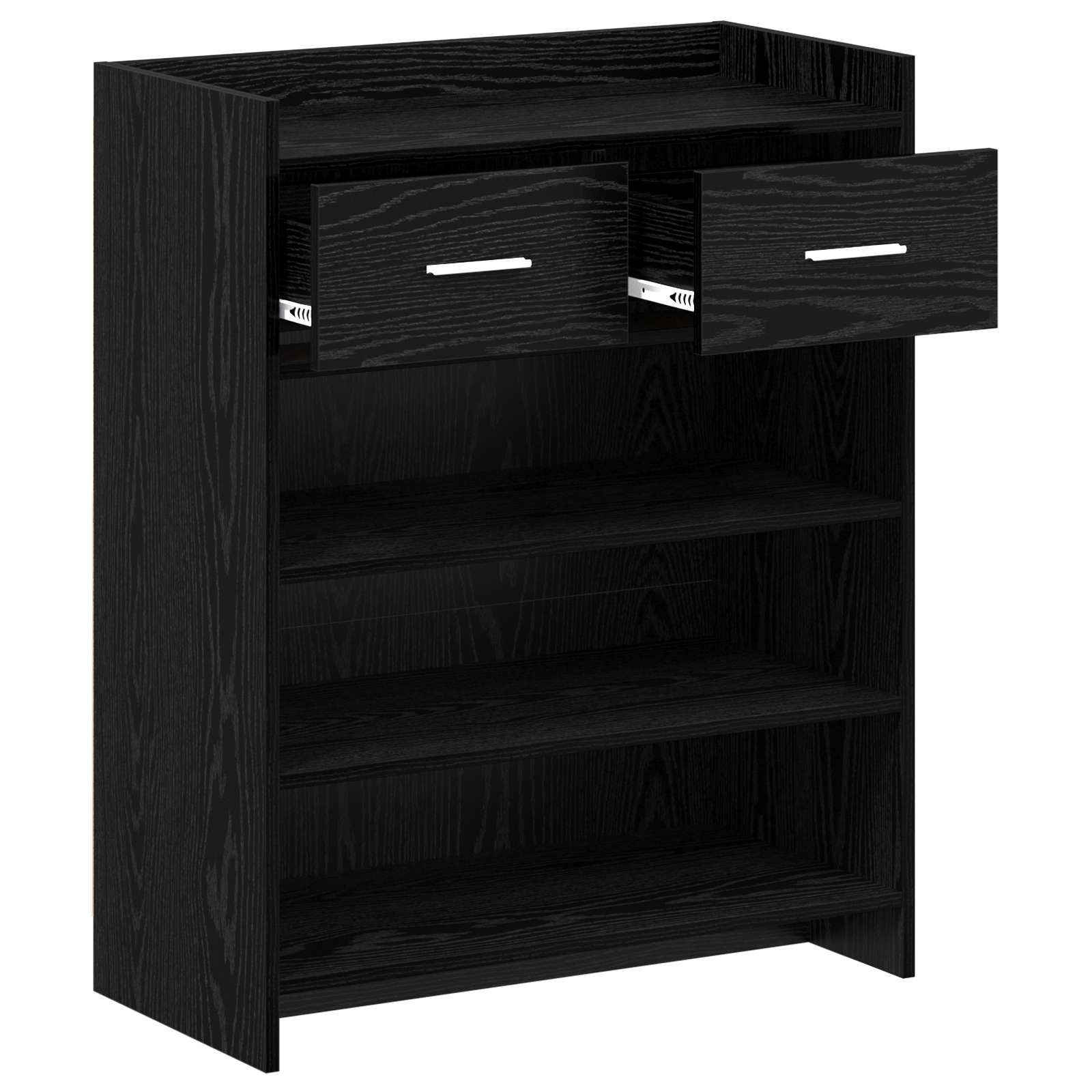 Schoenenkast Zwart eiken 73,5 x 36 x 92 cm Bewerkt hout image 3